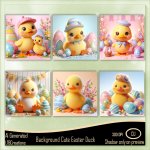 AI - Background Cute Easter Duck