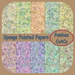 Sponge Painted Papers